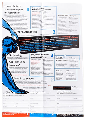 poster voor aanmelding Nederlandse Meubelprijzen 1995